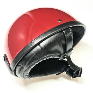 Half shell motorcycle helmet - Red